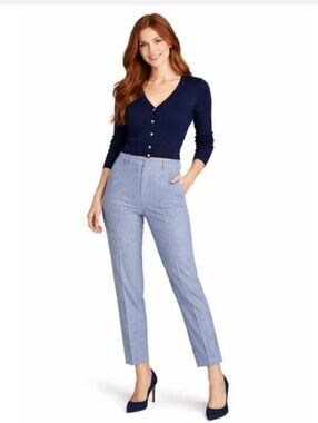 Banana Republic Ryan Light Blue Straight Pants Women's 6R Trouser Office Career